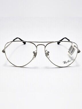 Ray-Ban 6489 Aviator Metal ll Polished Silver Eyeglass Frames 58 14 140